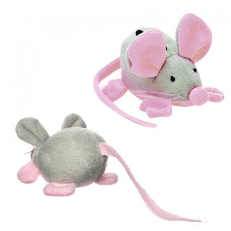 Plush Spot Rattle Clatter Catnip-Filled Cat Toy in the Shape of a Mouse