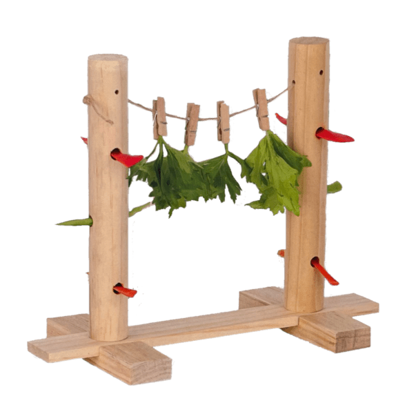 Sustainable Moss Hollow Interactive Peg & Snack Line for Small Pets