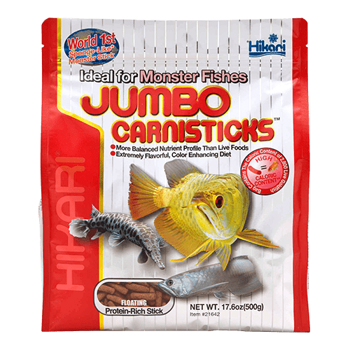 Hikari Tropical Premium Jumbo Carnisticks - Ideal Diet for Larger Top - Feeding Fish