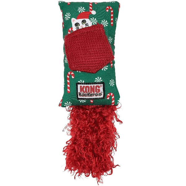 KONG Refillable Holiday Kickeroo Interactive Cat Toy for All Ages