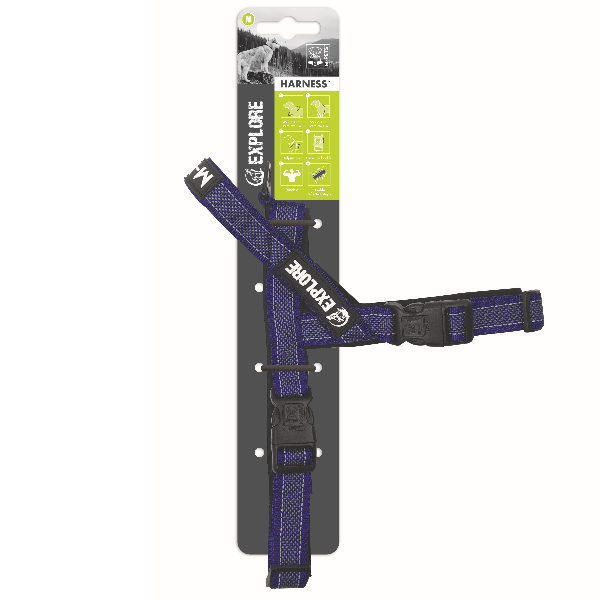 M-PETS Comfortable and Reflective Dog Harness for Safe Nighttime Strolls