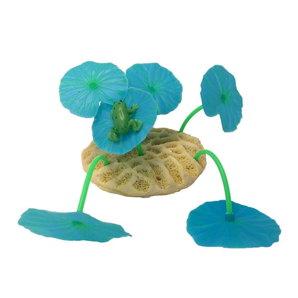 Glowing Silicone Fish Gear Mushroom & Frog Aquarium Decorations