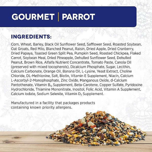 HARI Gourmet High - Quality Premium Seed, Fruit, Vegetable, and Nut Mix Specially Designed for Parrots