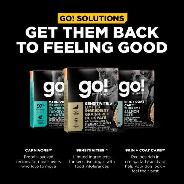 Go! Solutions Sensitivities Limited Ingredient Grain-Free Wet Dog Food in Duck Pate Form, 12.5 Ounce Can