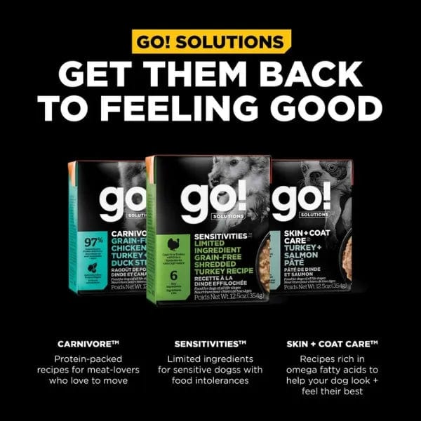 Go! Solutions Sensitivities Limited Ingredient Grain-Free Wet Dog Food with Shredded Turkey, 12.5-Ounce Can