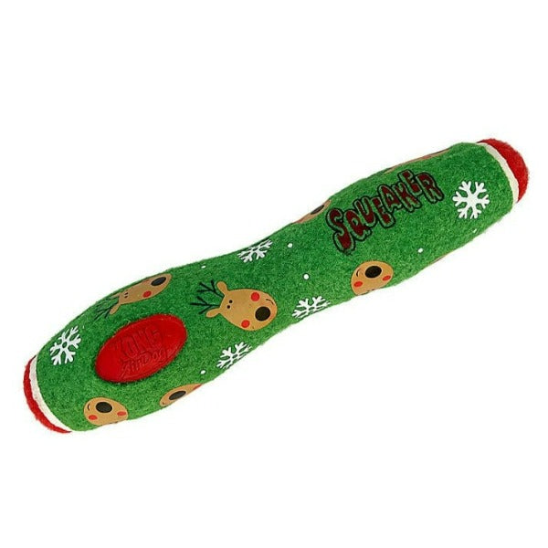 KONG Brand Holiday-themed AirDog Squeaky Stick Fetch Dog Toy for Active Canines
