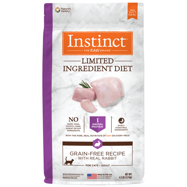 Instinct Limited Ingredient Diet Dry Cat Food with Real Farm - Raised Rabbit, 4.5lb