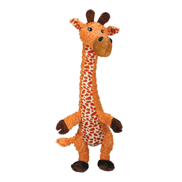 KONG Shakers Luvs Interactive Giraffe Plush Dog Toy for Tug, Toss and Fetch