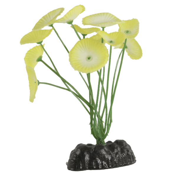 White Buttercup Lily Silk Betta Fish Gear Plants (Set of 4)