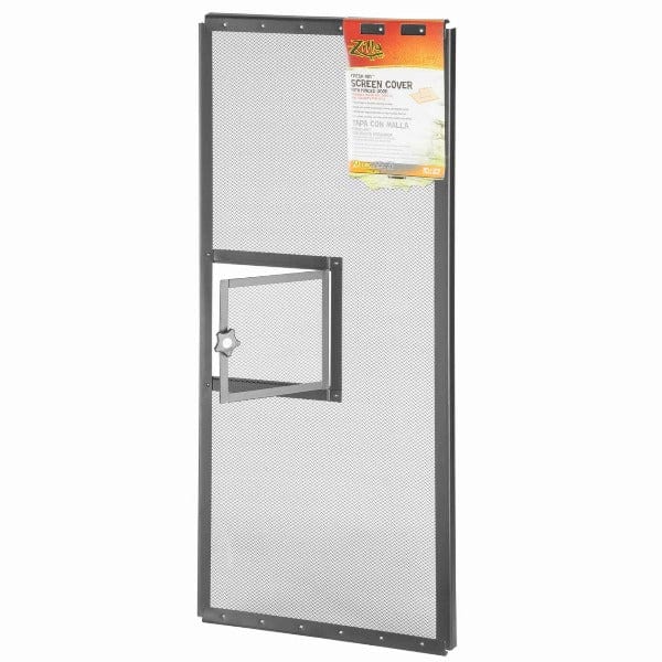 Zilla Metal Screen Cover with Hinged Access Door for Reptile Tanks