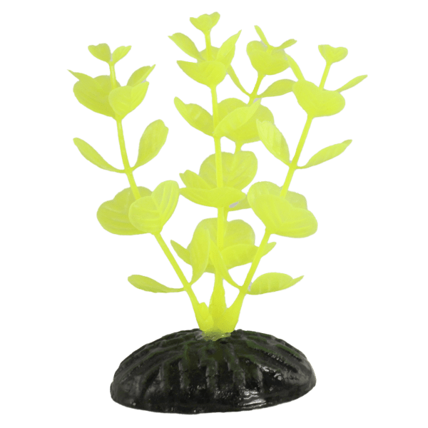 Yellow Cabomba Style Plastic Betta Fish Aquarium Decorative Plant Set of 4