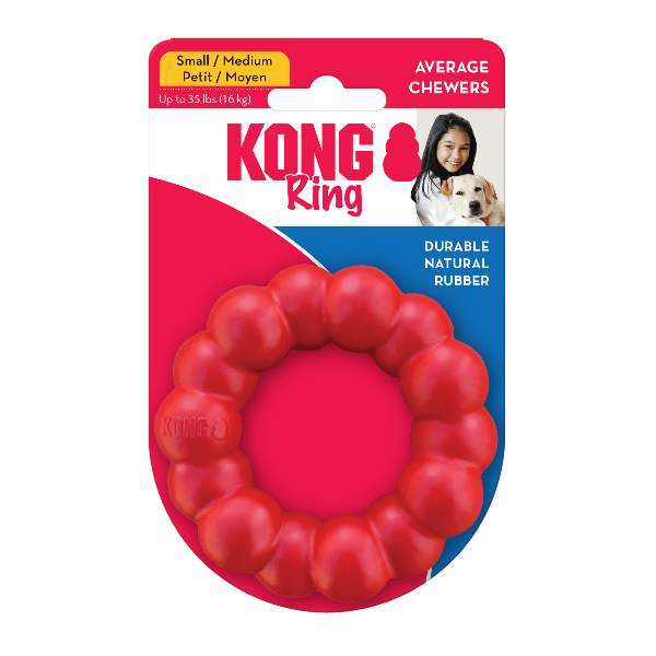 KONG Durable Red Rubber Ring Dog Chew Toy