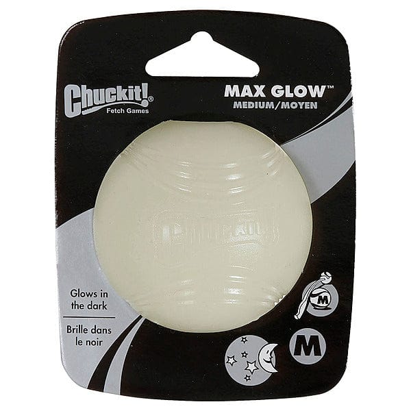 Chuckit! Medium-sized Max Glow Durable Rubber Ball for Dogs