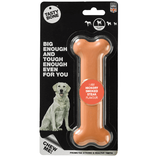 Irresistible Hickory Smoked Steak Flavoured Nylon Chew Bone for Dogs