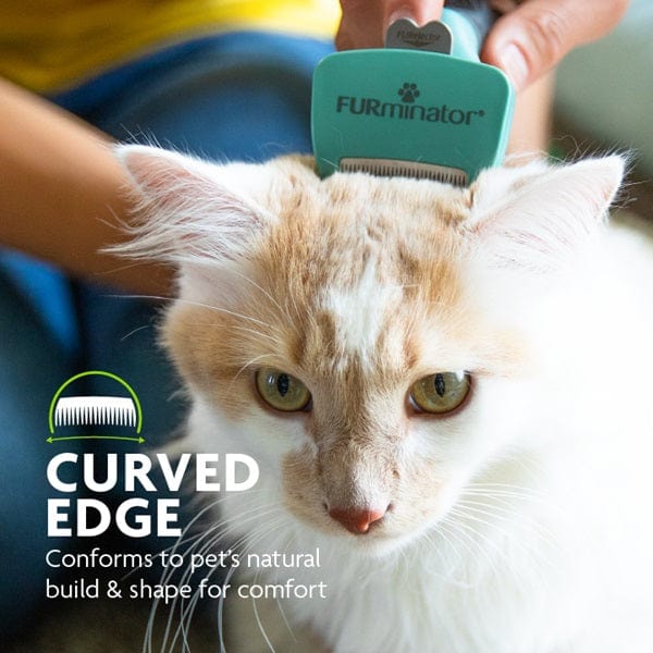 FURminator Small-sized DeShedding Tool Specially Designed for Short - haired Cats
