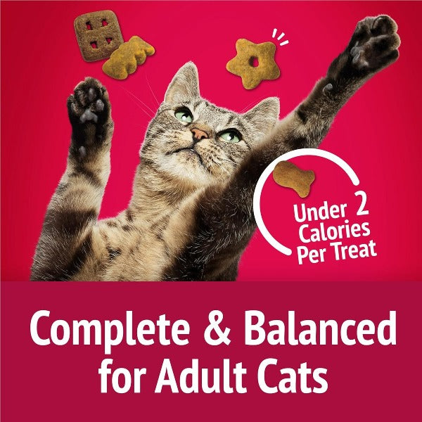 Friskies Party Mix Cat Treats - Mixed Grill Crunch with Real Chicken, Beef, and Salmon Flavors