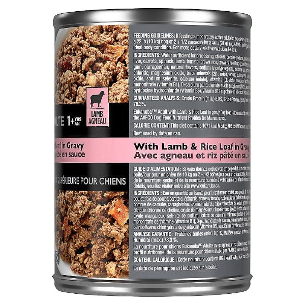 Eukanuba Adult Lamb & Rice Gravy Loaf Canned Dog Food for Optimal Health