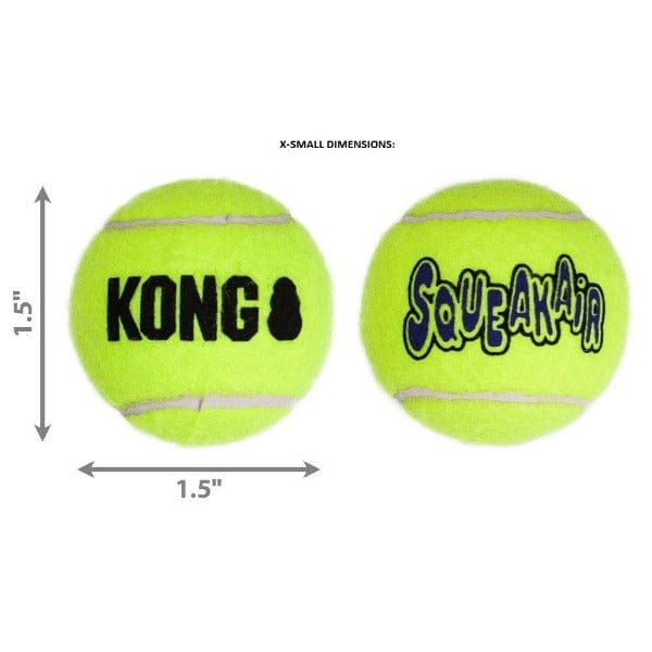 KONG SqueakAir Balls - Premium Dog Fetch Toy Combining Tennis Ball and Squeaker