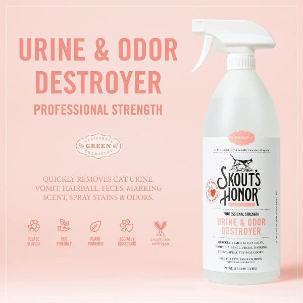 Skout's Honor Premium Cat Urine and Odor Eliminating Spray for Home Cleaning
