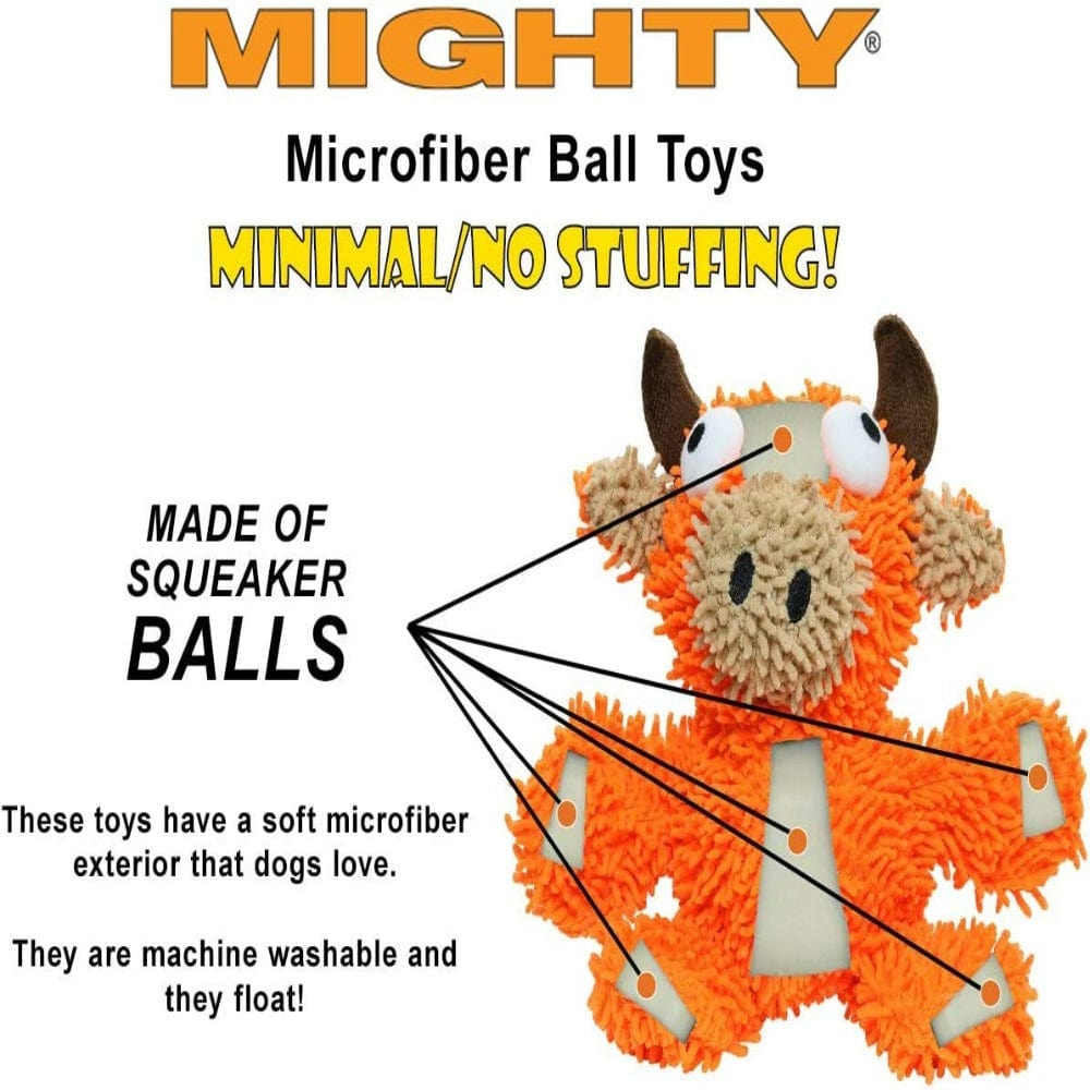Tuffy Medium-Sized Mighty Microfiber Ball Giraffe Interactive Dog Toy for Small to Medium Dogs