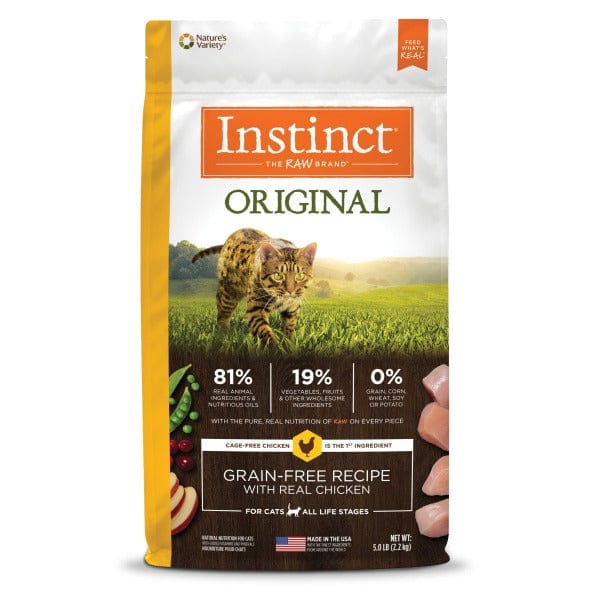 Instinct Original Grain - Free Dry Cat Food with Real Cage - Free Chicken Recipe