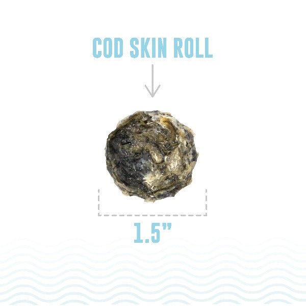 100% Pure Icelandic Cod Skin Rolls - Healthy Dog Treats (Special Order)