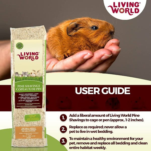 Living World Premium Pine Shavings Bedding for Small Pets