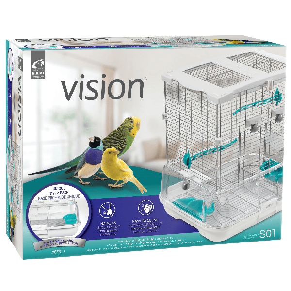 Hari Vision S01 Compact Wire Bird Cage for Budgies, Canaries, and Finches