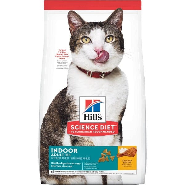 Hill's Science Diet Indoor Adult 11+ Years Old Chicken Flavor Dry Cat Food for Indoor Cats