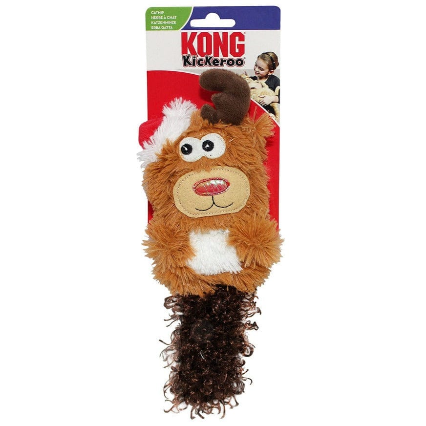 KONG Reindeer Holiday Kickeroo Soft Cat Toy with Catnip