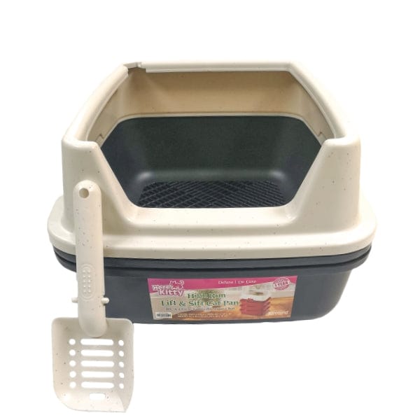 Here Kitty High - Rim Cat Litter Pan with Efficient Lift & Sift Function