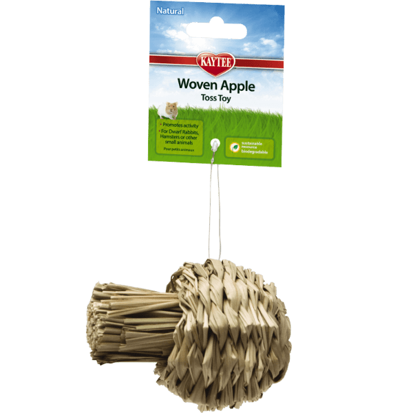 Kaytee All - Natural Woven Apple - Shaped Toss Toy for Small Pets