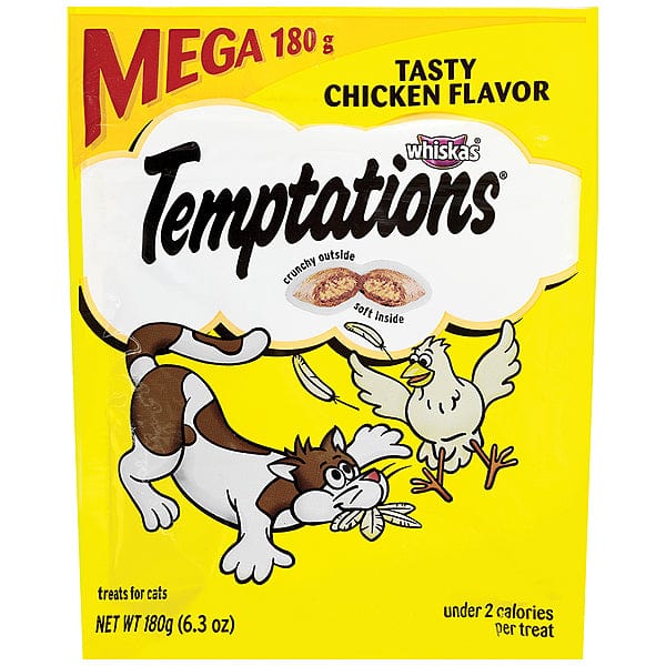 Temptations Irresistible Chicken Flavor Cat Treats with Crunchy & Soft Textures