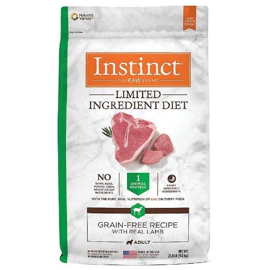 20lb Instinct Limited Ingredient Diet Dry Dog Food with Real Grass - Fed Lamb for Dogs with Food Sensitivities