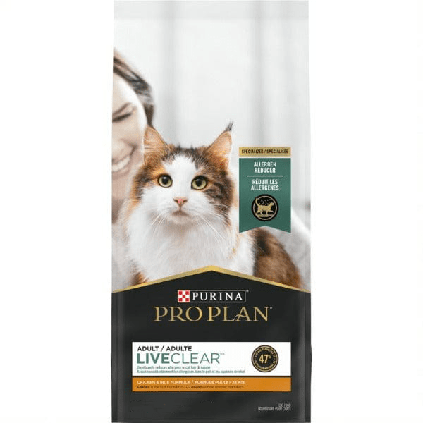 Purina Pro Plan LiveClear Adult Dry Cat Food: Chicken & Rice to Reduce Allergens