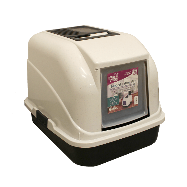 Here Kitty Cat Hooded Litter Box with Carbon Filter for Enhanced Privacy and Odor Control