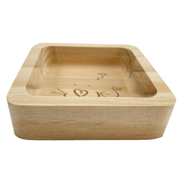 Square Moss Hollow Bowls for Pets - Ideal Feeding Containers