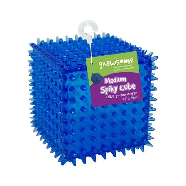Gnawsome Interactive Spiky Squeaking Cube Dog Chew Toy