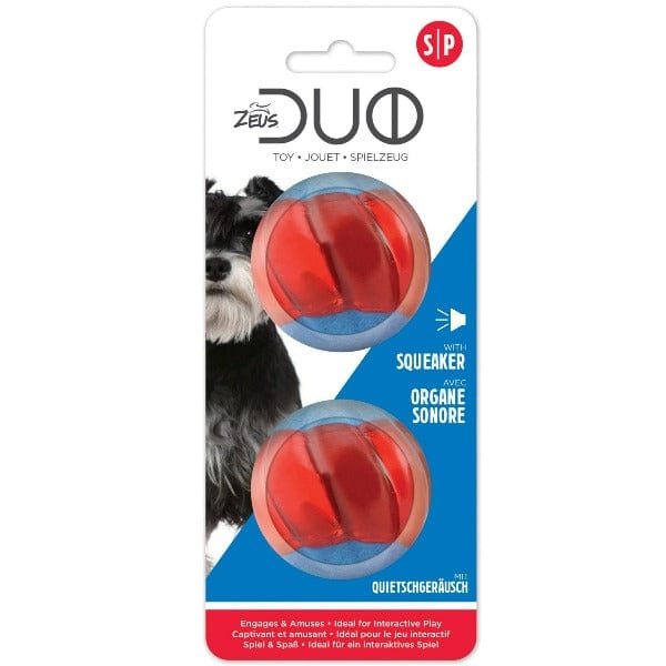 Zeus Duo Interactive Squeaking Ball Dog Toy Set