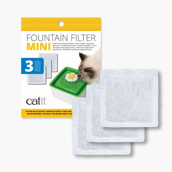 Catit 3-Pack Mini Fountain Filters for Cleaner Cat Water