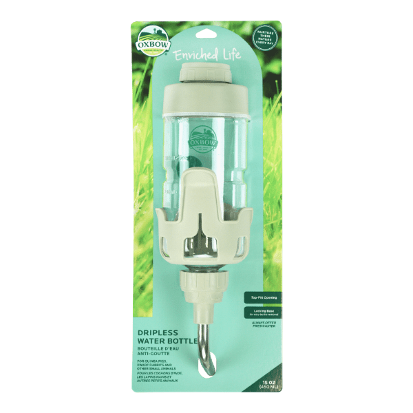 Oxbow Enriched Life - Dripless Pet Water Bottle with Top - fill and Locking Base
