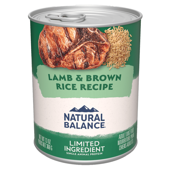 High - Quality Natural Balance Canned Dog Food with Limited Ingredient Lamb and Brown Rice Recipe