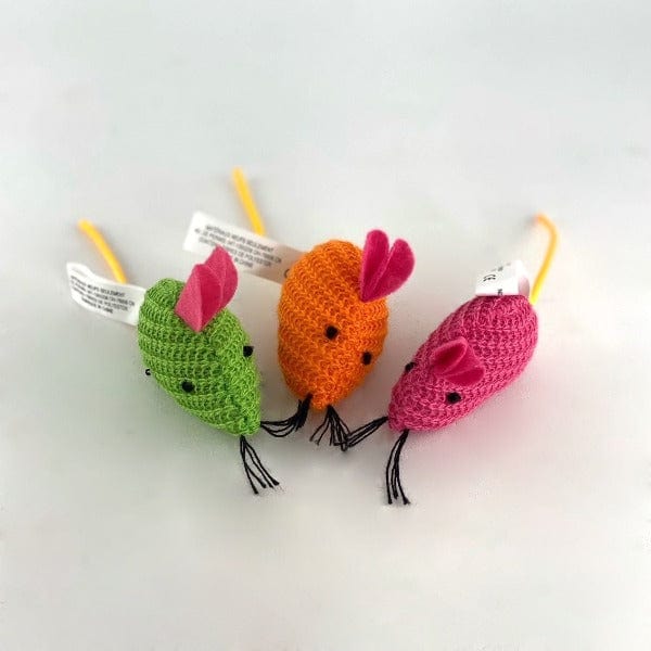 Pawise Soft and Colorful Caddice Mice Style Cat Toy for Playful Felines