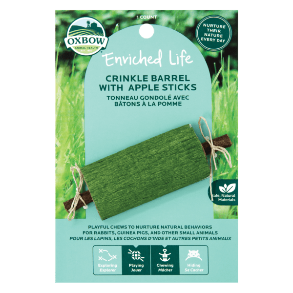 Oxbow Enriched Life - Apple Stick Crinkle Barrel for Small Pets