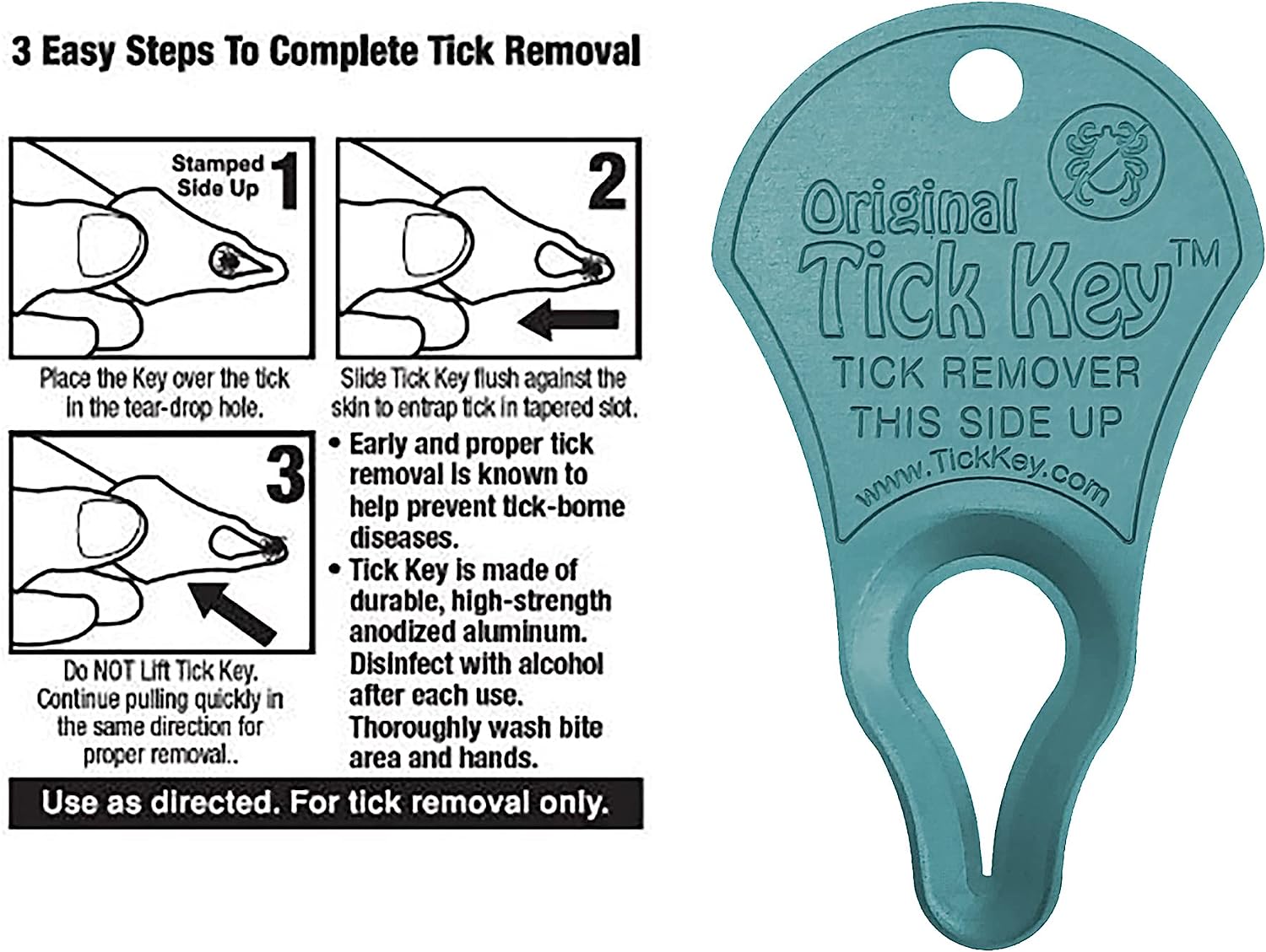 Original TickKey - An Ideal Tick Removal Tool for Humans and Pets