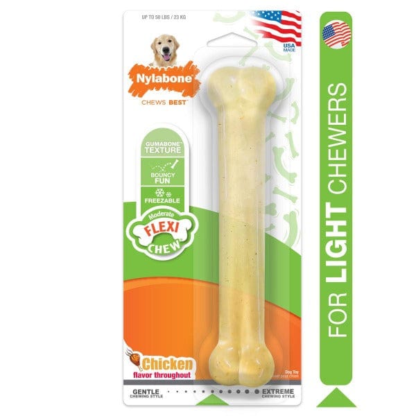 Nylabone Soft Chicken Flexichew Toy for Moderate Chewers