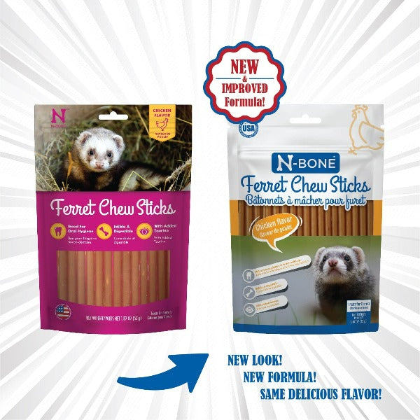N-Bone Chicken Flavored Ferret Chew Treats: All-Natural and Dental-Friendly
