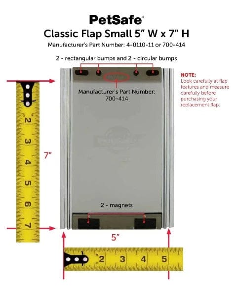 PetSafe Soft Tinted Vinyl Classic Pet Door Replacement Flap with Magnetic Closure