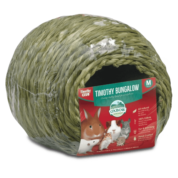 Oxbow Timothy Club Hand - Woven Timothy Hay Bungalow for Small Pets
