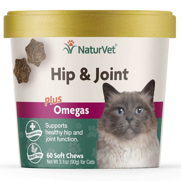 NaturVet Omega - Rich Hip & Joint Soft Chews for Feline Companions